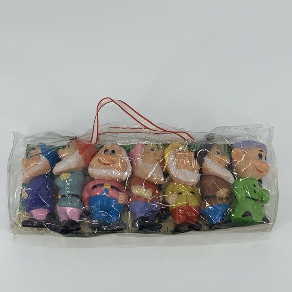 Walt Disney Snow White and the Seven Dwarfs Squeaky Toy Complete Set of 7 Dwarfs - Picture 1 of 11